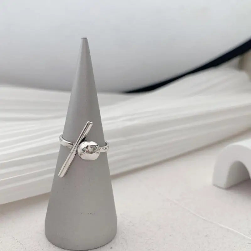 Sterling Silver Rings New Fashion Party Jewelry Vintage Charm Double Layer Geometric Nail Design Accessories Gifts