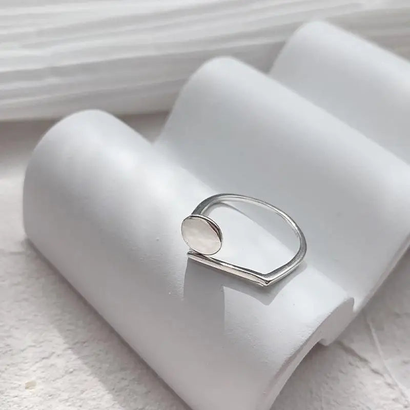 Sterling Silver Rings New Fashion Party Jewelry Vintage Charm Double Layer Geometric Nail Design Accessories Gifts