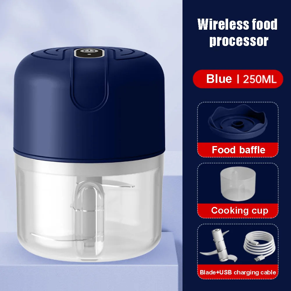 USB electric garlic beater 250ml rechargeable garlic grinder portable vegetable chopper multifunctional meat grinder blender