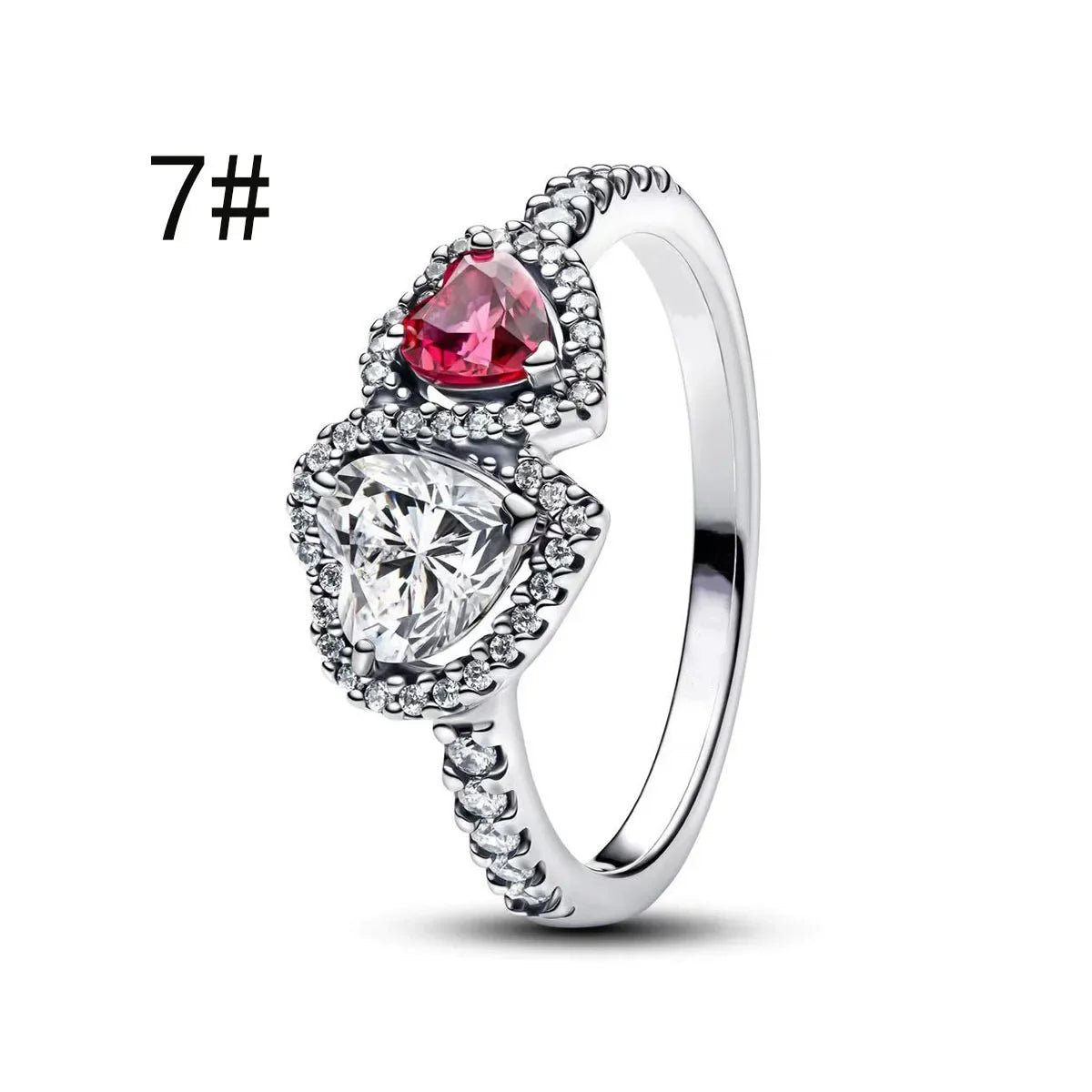 925 Sterling Silver Colorful Zircon Ring Earrings Bracelet Necklace Original DIY Women's Jewelry Gift