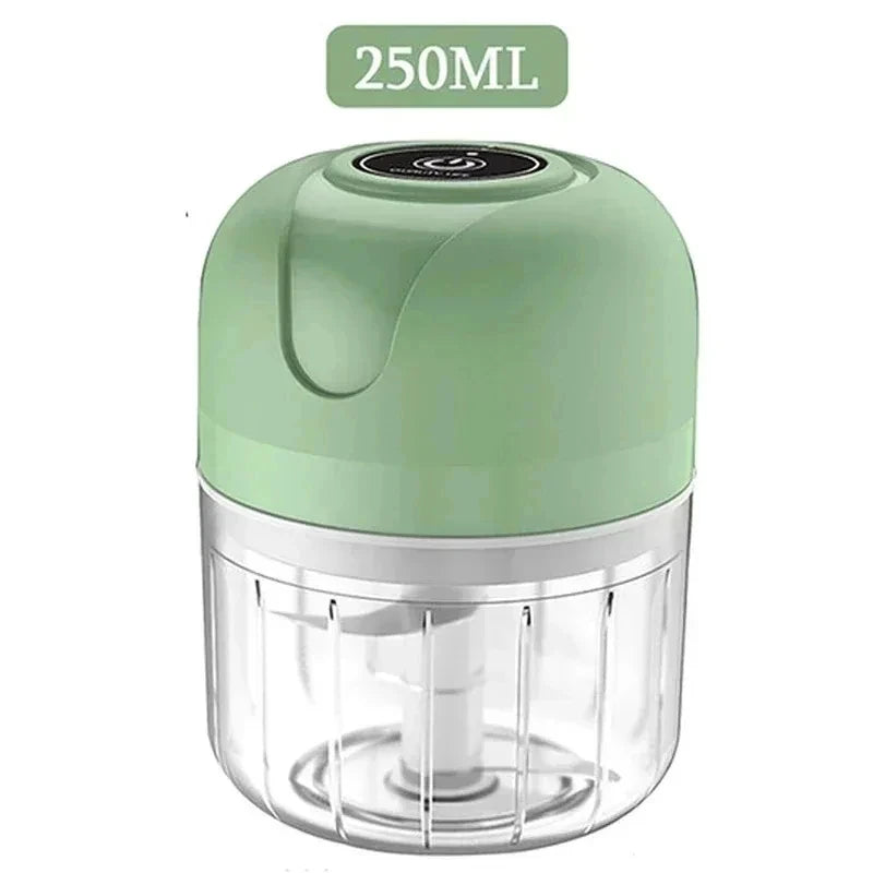Electric garlic beater 250ml rechargeable garlic grinder portable vegetable chopper multifunctional meat grinder blender