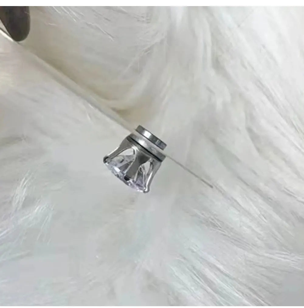 Crystal Magnetic Clip Ear Stud Non Piercing Earrings Fake Earring Gift for Men Women Jewelry
