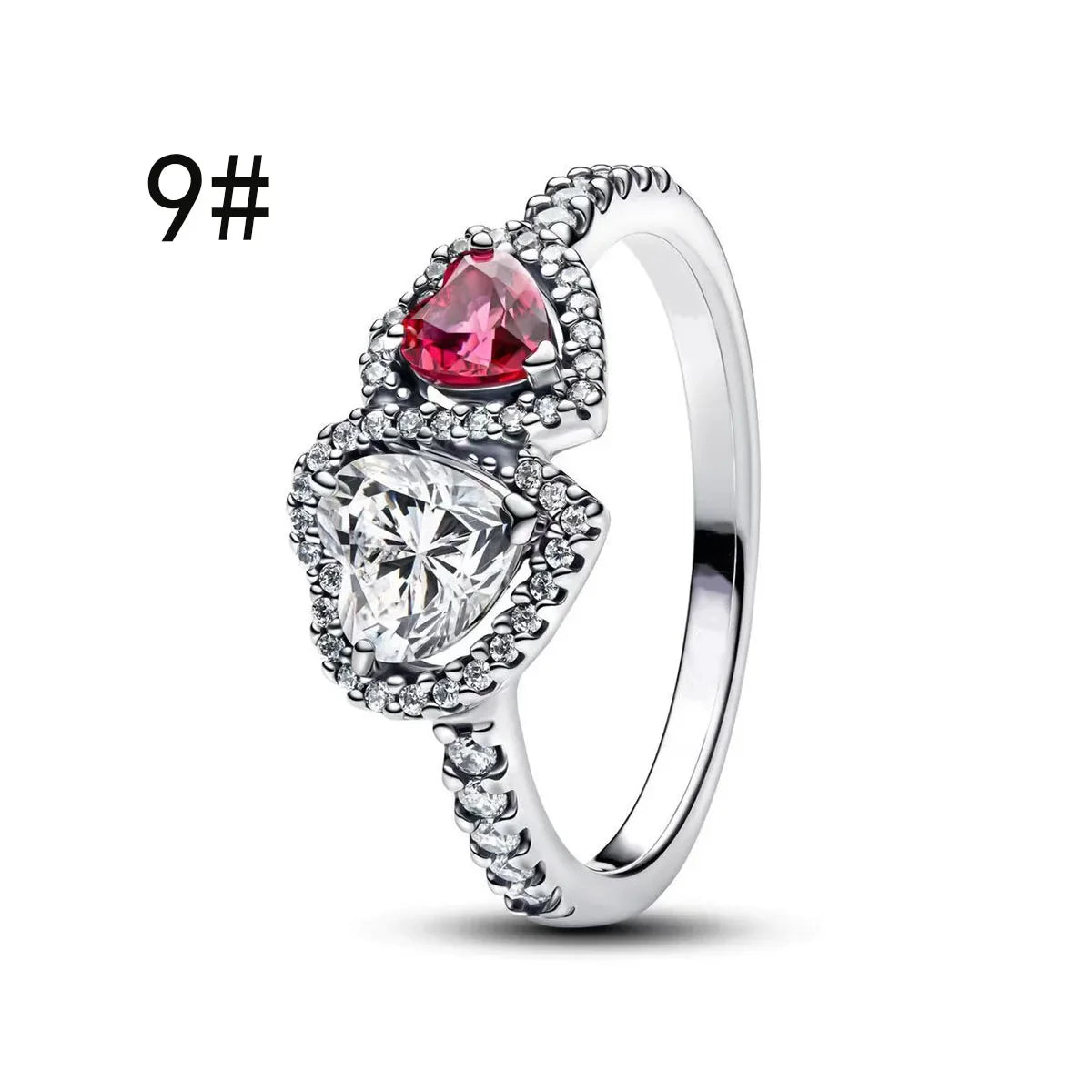 925 Sterling Silver Colorful Zircon Ring Earrings Bracelet Necklace Original DIY Women's Jewelry Gift