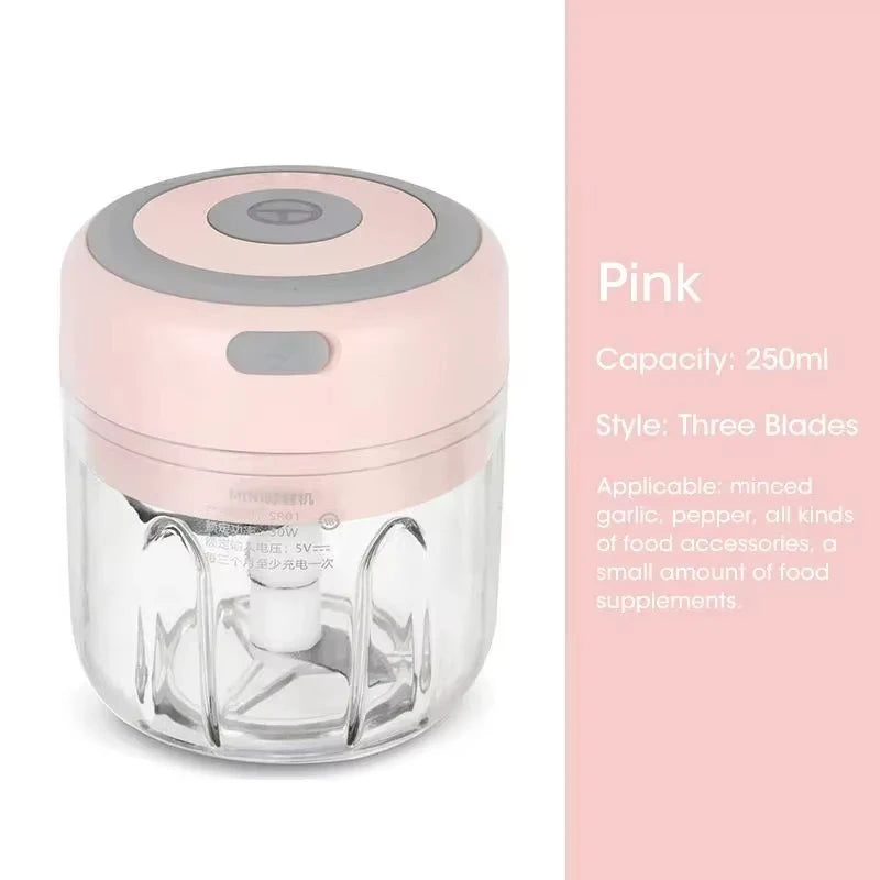 pop Electric Kitchen Food Chopper Mini Garlic Masher crusher USB Portable Meat Grinder Vegetable Chopper for Kitchen Gadgets