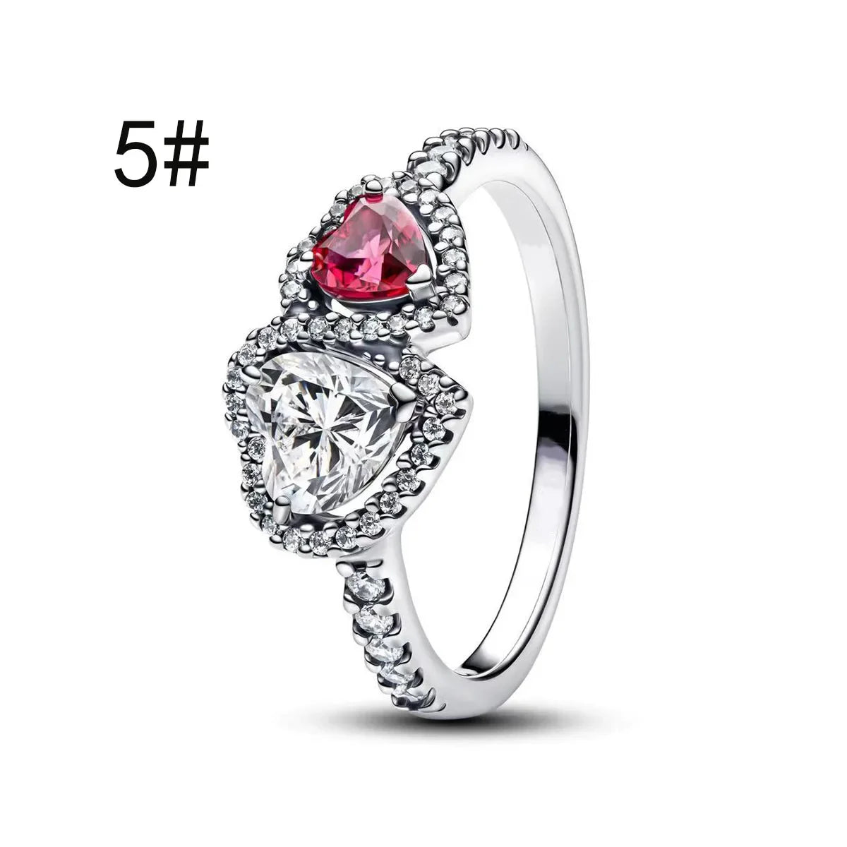 925 Sterling Silver Colorful Zircon Ring Earrings Bracelet Necklace Original DIY Women's Jewelry Gift