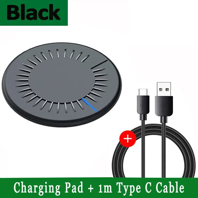 100W Fast Wireless Charger Pad For iPhone 16 - 12 X Pro Max 8 Samsung Galaxy S23 Xiaomi Wireless Charging Station Chargers