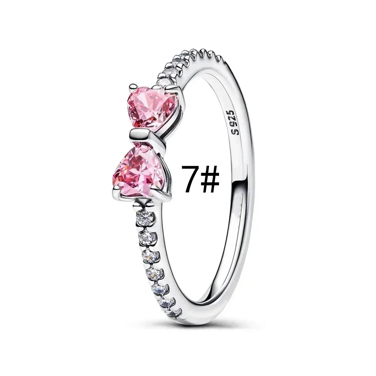 925 Sterling Silver Colorful Zircon Ring Earrings Bracelet Necklace Original DIY Women's Jewelry Gift