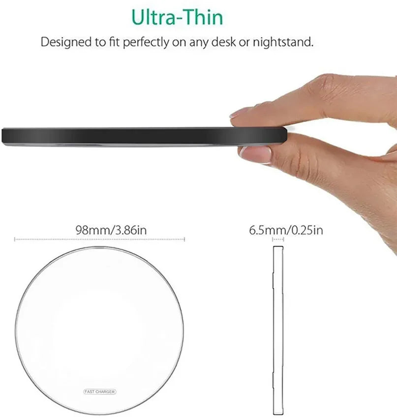 100W Fast Wireless Charger Pad For iPhone 16 - 12 X Pro Max 8 Samsung Galaxy S23 Xiaomi Wireless Charging Station Chargers