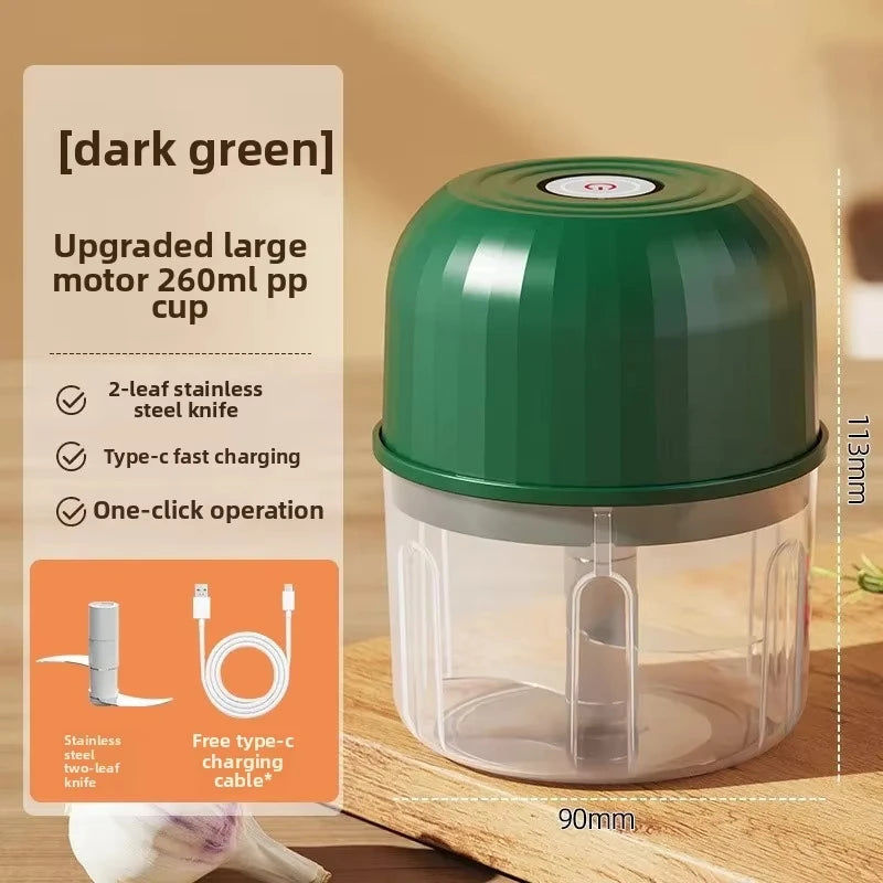 USB Electric Garlic Masher Mini Kitchen Food Grinder Portable Meat Grinder Kitchen Small Tool Vegetable Chopper Blender