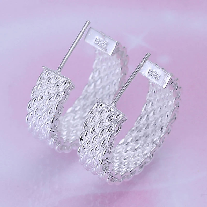 Sterling Silver Simple Style Earrings Charm High Quality Women Earrings Birthday Gift for Friends Exquisite Jewelry