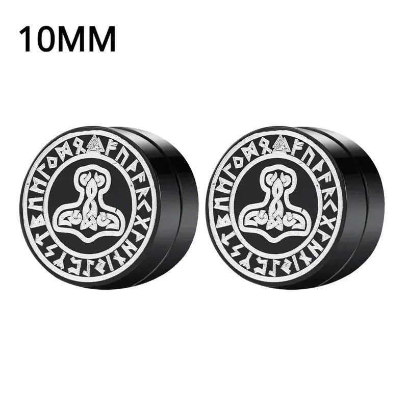 Crystal Strong Magnetic Ear Stud Clip Earrings for Men Women, Punk Round Zircon Magnet Earrings Non Piercing Ear Jewelry
