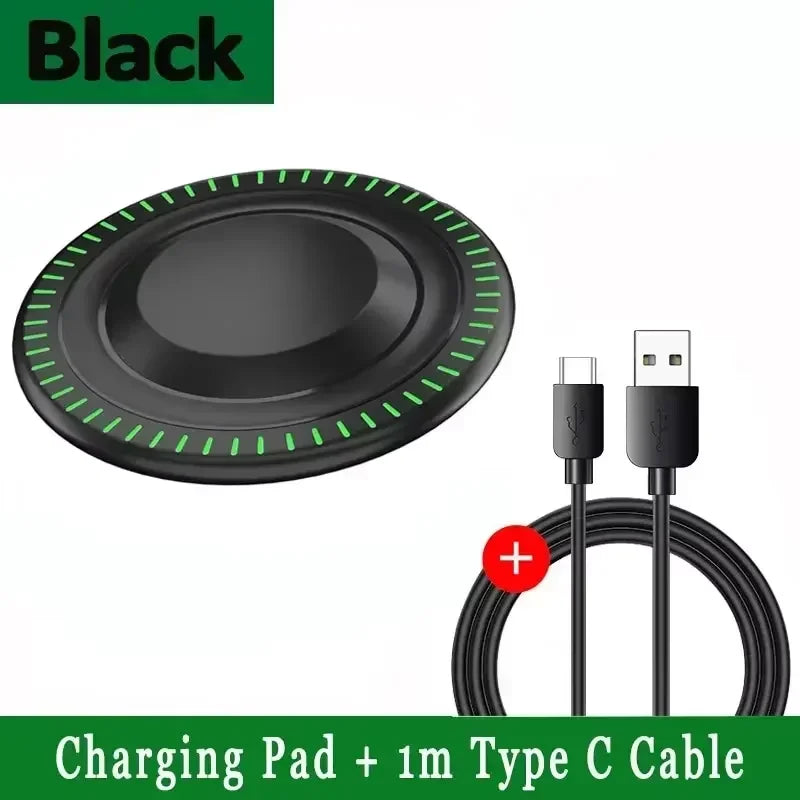 Fast Wireless Charger Pad For iPhone 15 14 13 12 X Pro Max 8 Samsung Galaxy S23 Xiaomi Wireless Charging Station Chargers