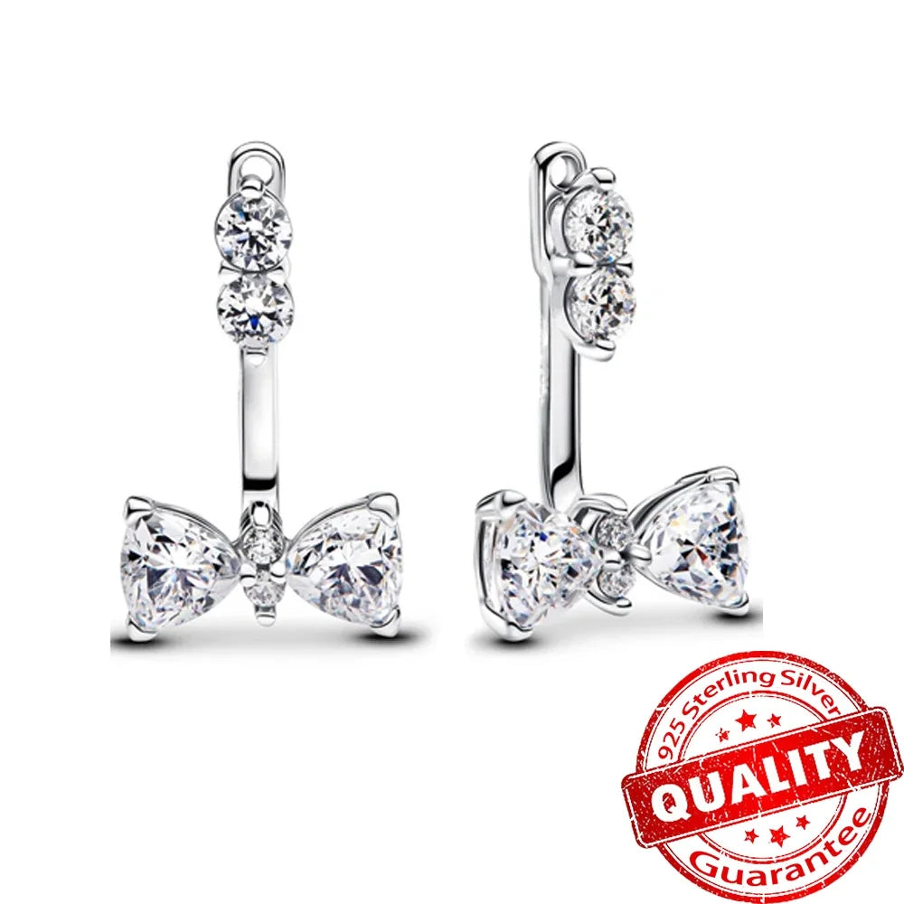 925 Sterling Silver Colorful Zircon Ring Earrings Bracelet Necklace Original DIY Women's Jewelry Gift