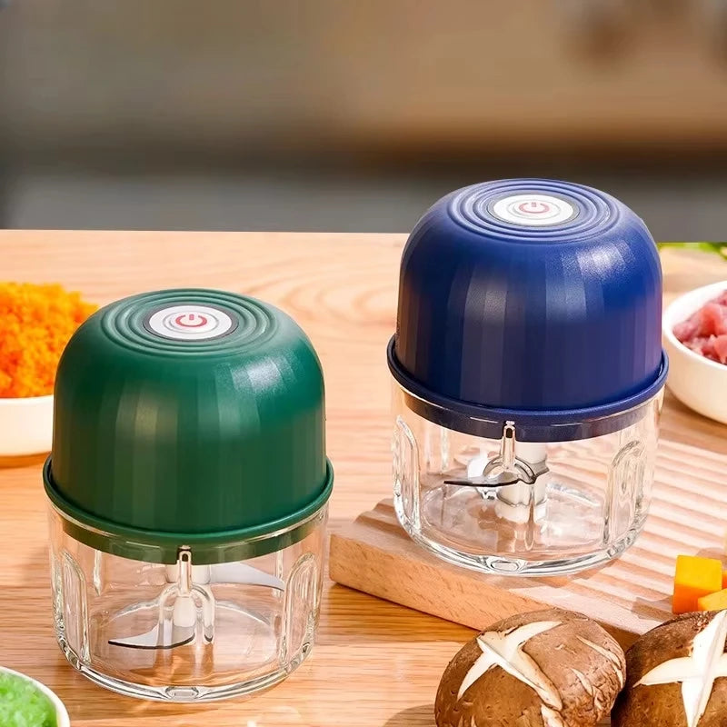 USB wireless garlic grinder, portable meat grinder, 260ML food grinder, onion ginger chili vegetable chopper, kitchen blender