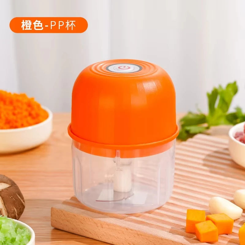 USB Electric Garlic Masher Mini Kitchen Food Grinder Portable Meat Grinder Kitchen Small Tool Vegetable Chopper Blender