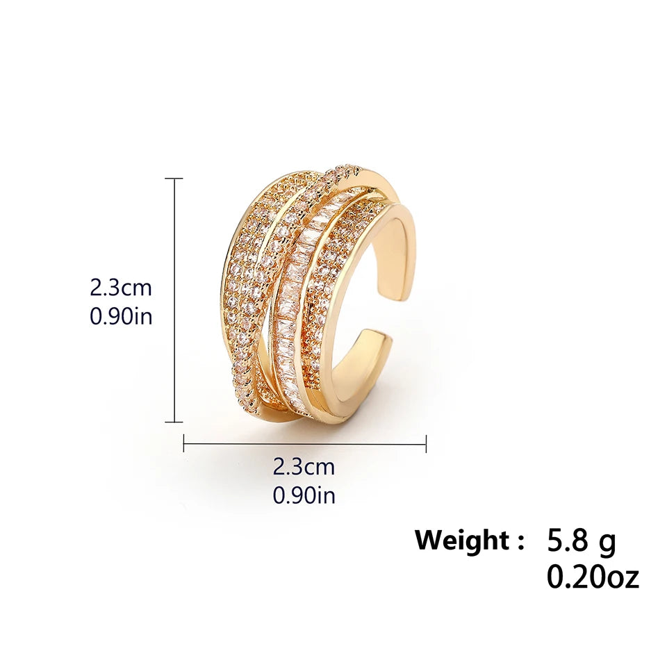 Ring Women's Plated 18k-Gold Couple Holiday Gift Ring Jewelry