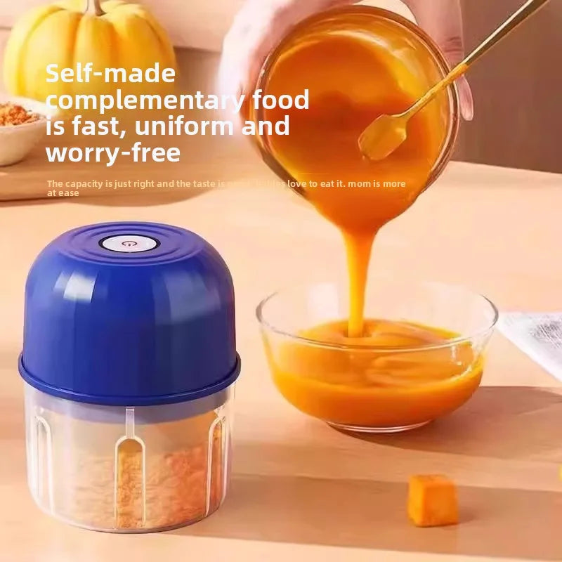USB wireless garlic grinder, portable meat grinder, 260ML food grinder, onion ginger chili vegetable chopper, kitchen blender
