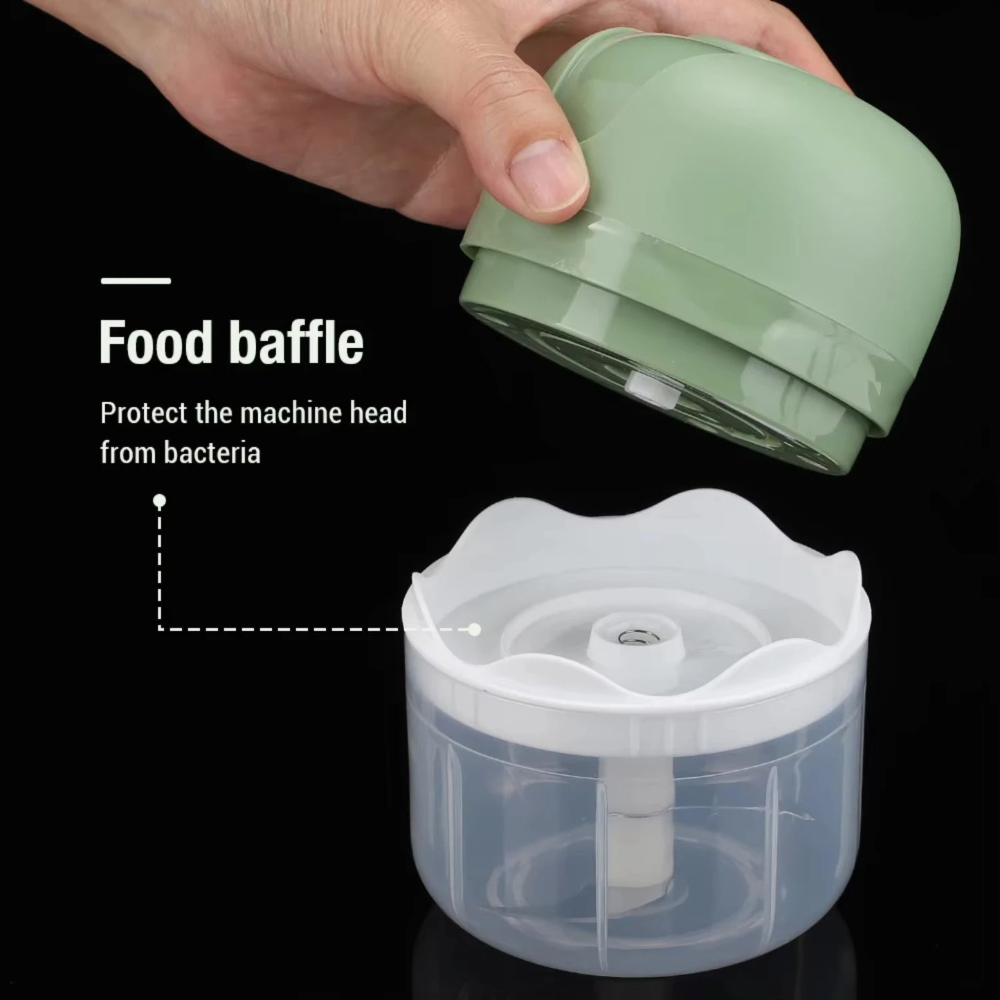 USB electric garlic grinder, mini meat grinder, 250ML blender, kitchen ginger, chili, vegetable chopper, food grinder