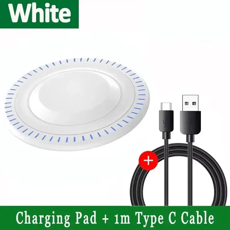 Fast Wireless Charger Pad For iPhone 15 14 13 12 X Pro Max 8 Samsung Galaxy S23 Xiaomi Wireless Charging Station Chargers