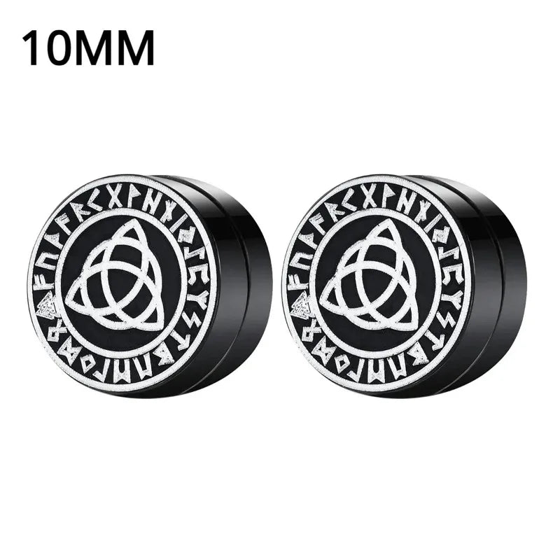 Crystal Strong Magnetic Ear Stud Clip Earrings for Men Women, Punk Round Zircon Magnet Earrings Non Piercing Ear Jewelry