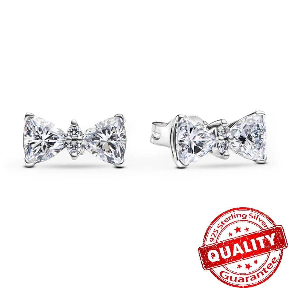 925 Sterling Silver Colorful Zircon Ring Earrings Bracelet Necklace Original DIY Women's Jewelry Gift