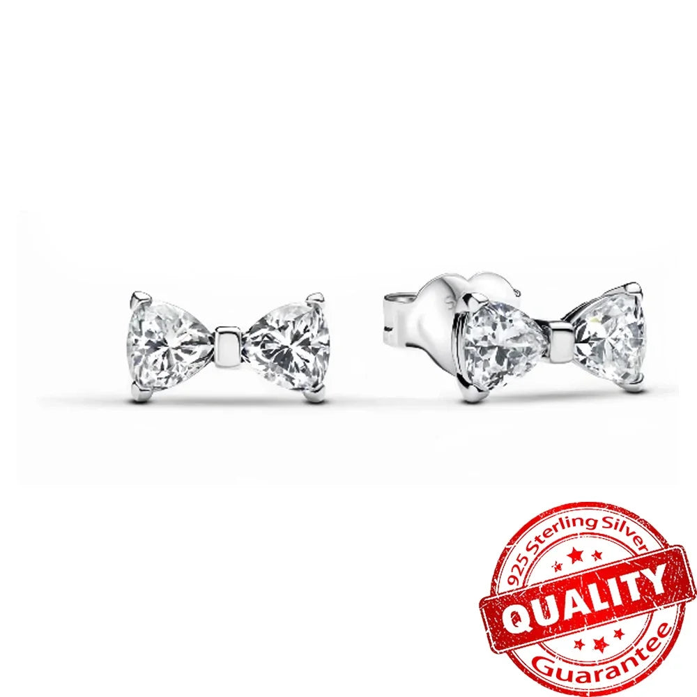 925 Sterling Silver Colorful Zircon Ring Earrings Bracelet Necklace Original DIY Women's Jewelry Gift