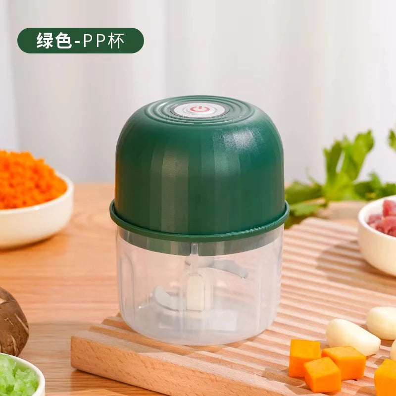 USB wireless garlic grinder, portable meat grinder, 260ML food grinder, onion ginger chili vegetable chopper, kitchen blender