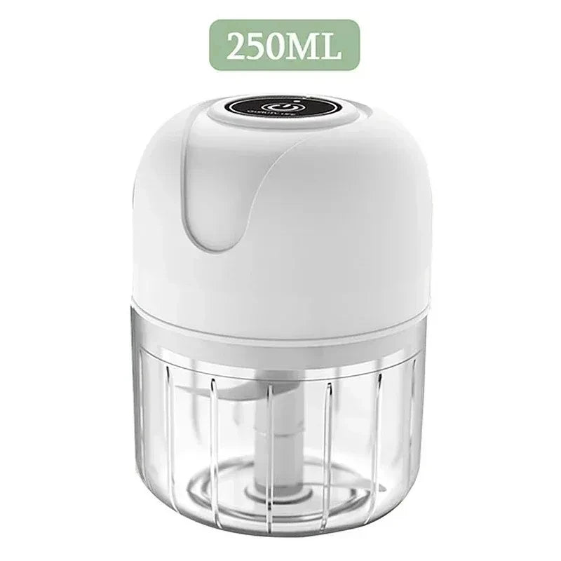 USB electric garlic grinder, mini meat grinder, 250ML blender, kitchen ginger, chili, vegetable chopper, food grinder