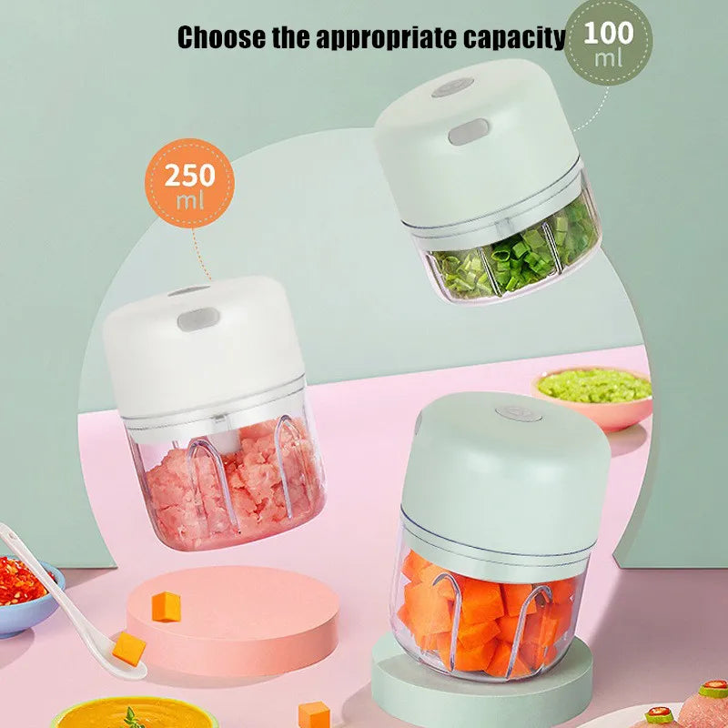 Multifunctional Cooking Machine Automatic Household Meat Grinder Baby Supplementary Food Stirring Minced Garlic 