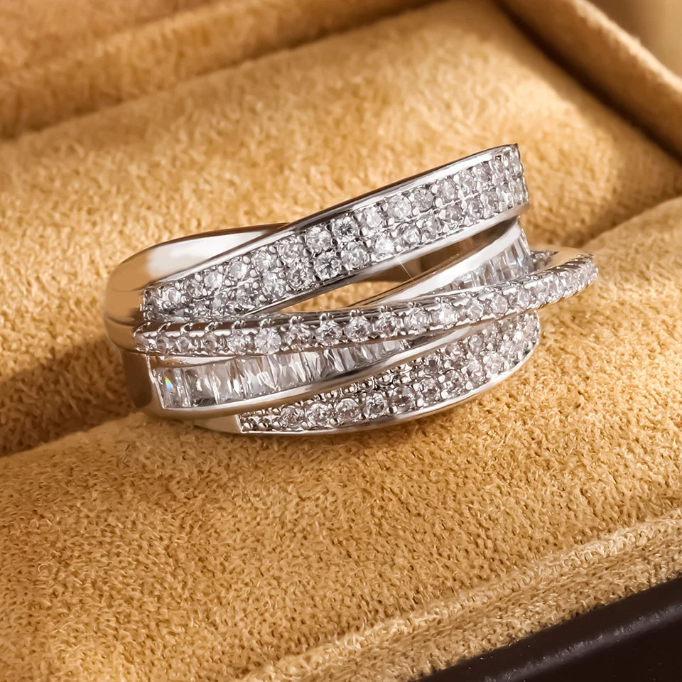 Ring Women's Plated 18k-Gold Couple Holiday Gift Ring Jewelry