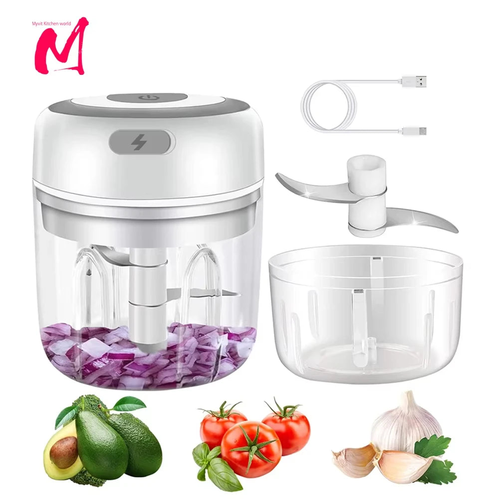 pop Electric Kitchen Food Chopper Mini Garlic Masher crusher USB Portable Meat Grinder Vegetable Chopper for Kitchen Gadgets