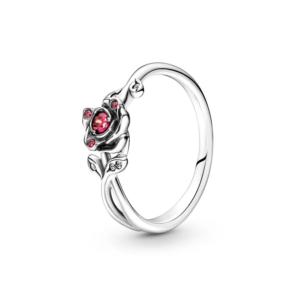 Rings Red Pink Heart Zircon Ring Size 6 7 8 9 Wedding Fashion High Jewelry Gifts for Women