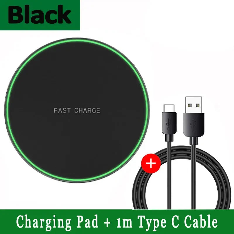 100W Fast Wireless Charger Pad For iPhone 16 - 12 X Pro Max 8 Samsung Galaxy S23 Xiaomi Wireless Charging Station Chargers