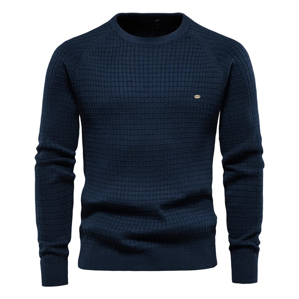 Men's Sweater Basic Solid O Neck Long Sleeve Knitted Men's Pullover Winter New Men's Warm Sweater  Men Clothing  Pullover US 2XL