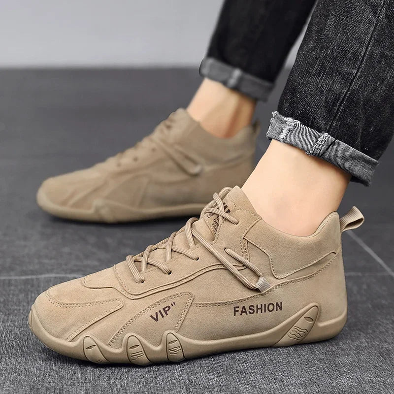 Ankle Boots For Men 2024 Spring Man Casual Sneakers Non Slip Khaki Work Mens Shoe Short Boots Loafers Lace Up Zapatillas Hombre