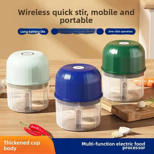 USB Electric Garlic Masher Mini Kitchen Food Grinder Portable Meat Grinder Kitchen Small Tool Vegetable Chopper Blender