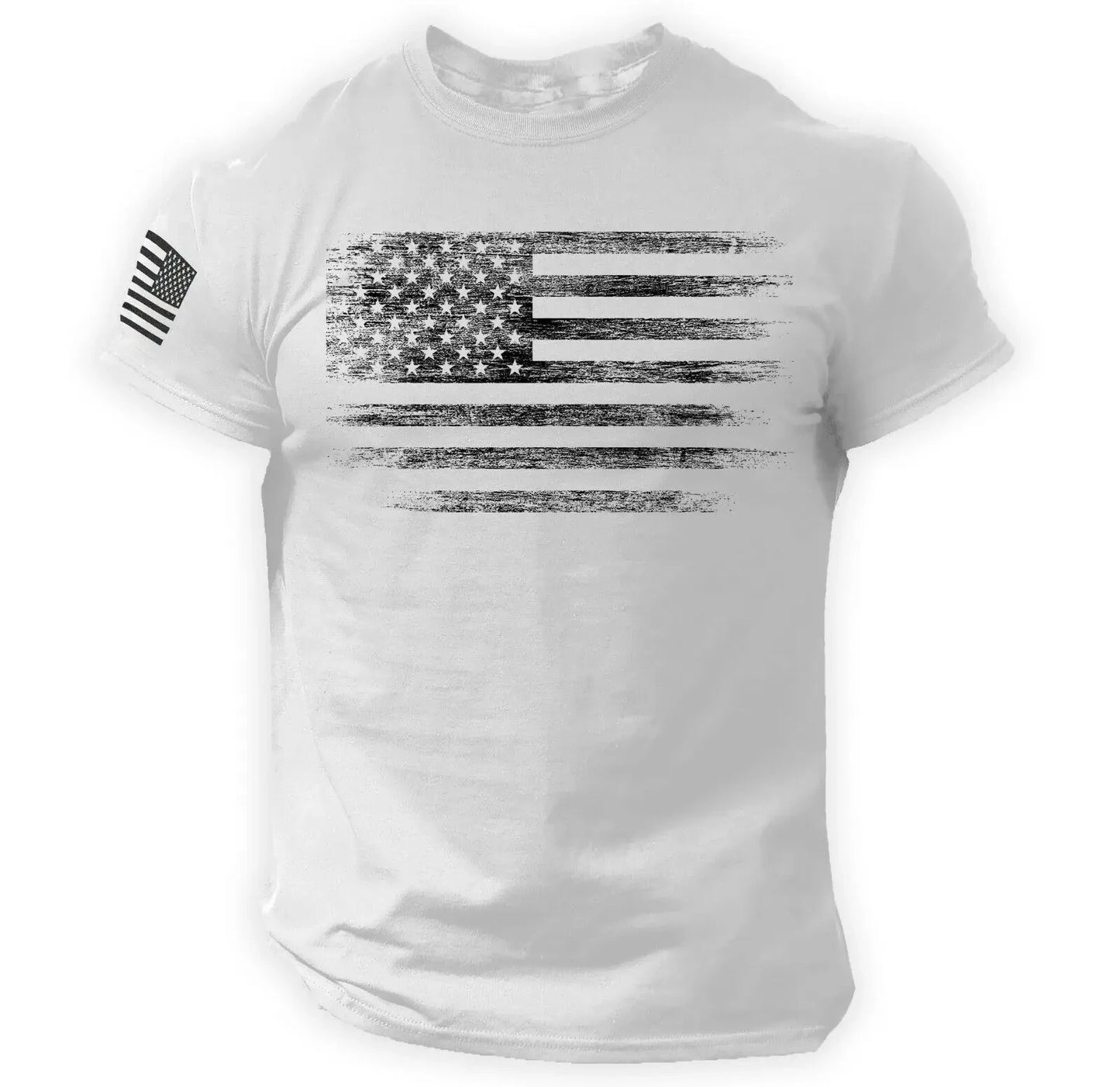 Gym Men's T-shirt 3d Print USA Flag T Shirt Oversized Casual Short-sleeved Summer Sportswear Men Clothing Tees Tops