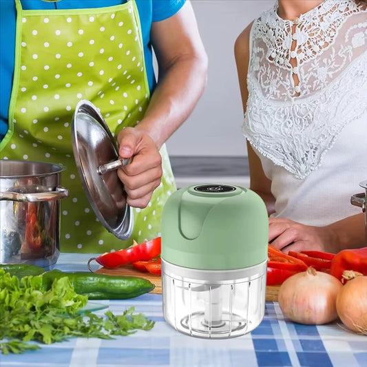 Electric garlic beater 250ml rechargeable garlic grinder portable vegetable chopper multifunctional meat grinder blender