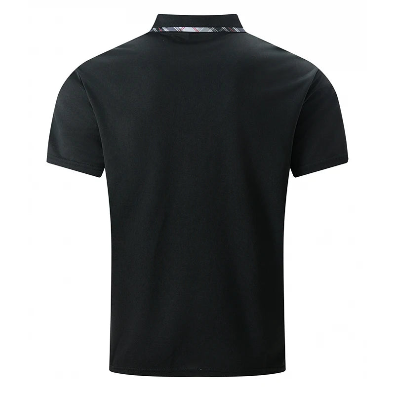 Summer Men's Short sleeved Polo Shirt Business Office Fashion Collar Shirt Men's Sports and Leisure T-shirt