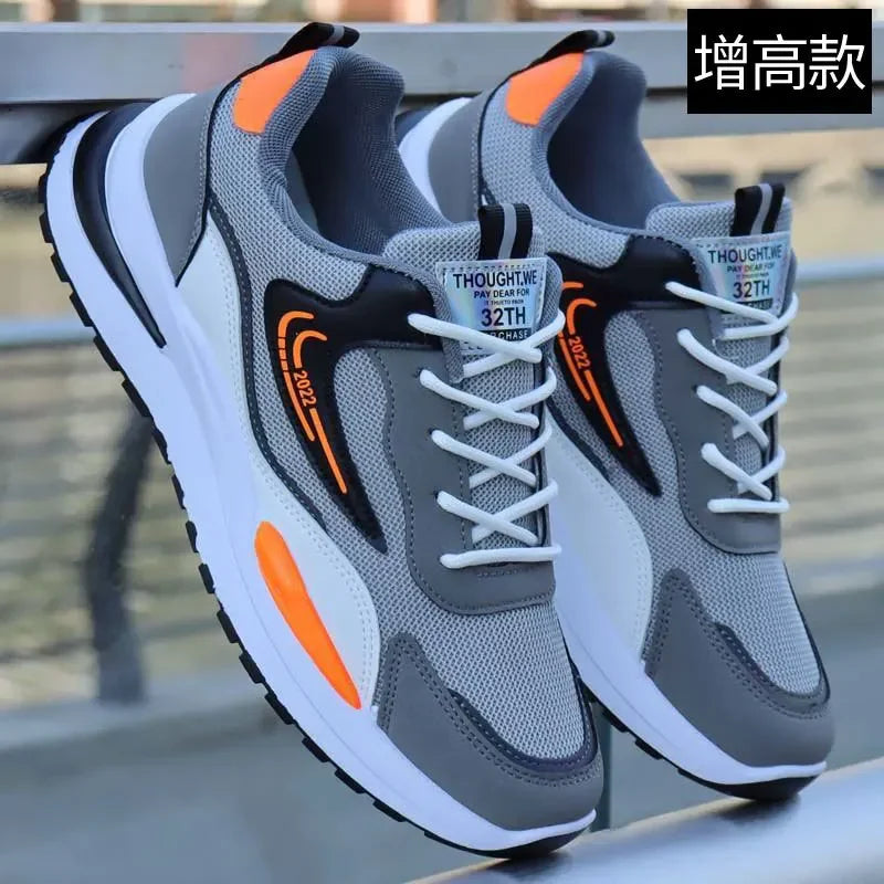 Patchwork Men's Casual Sneakers Mesh Breathable Shoes for Men Outdoor Running Tennis Shoes Warm Lace-up Non-slip Male Sneakers