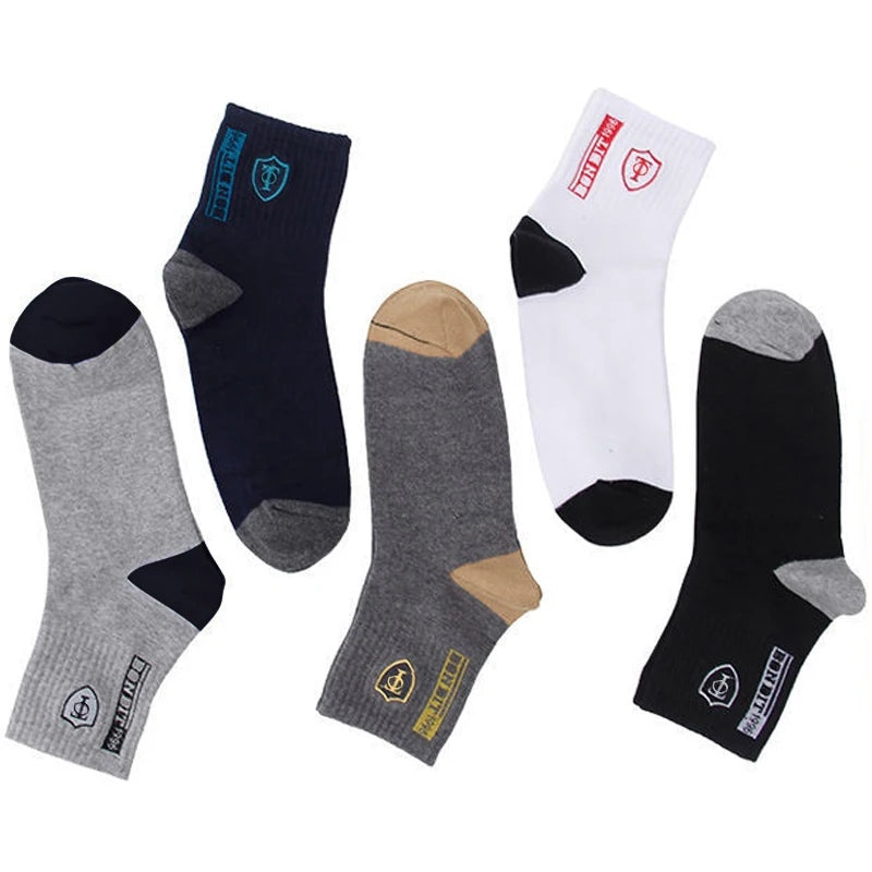 10pairs Breathable Cotton Sports Stockings Men Bamboo Fiber Autumn and Winter Men Socks Sweat Absorption Deodorant Business Sox