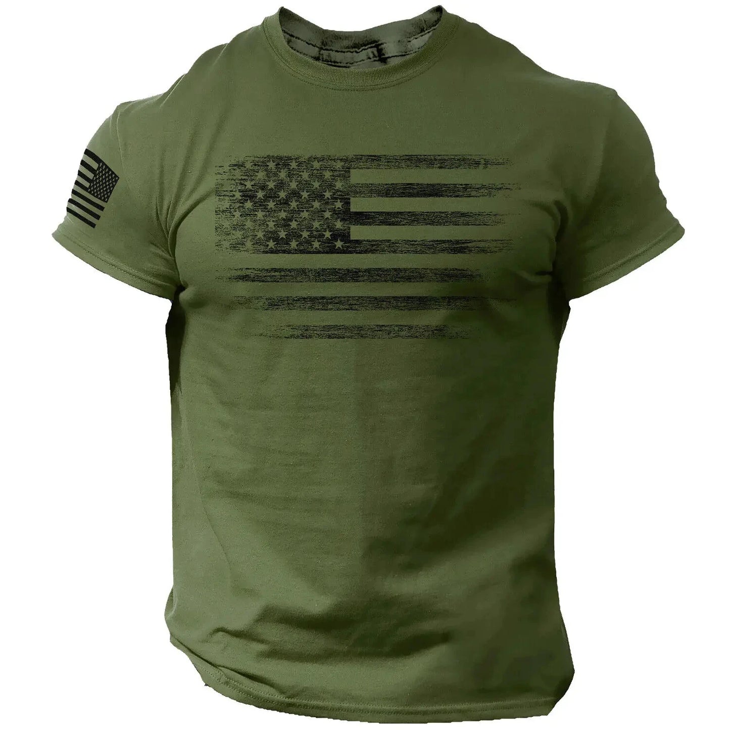 Gym Men's T-shirt 3d Print USA Flag T Shirt Oversized Casual Short-sleeved Summer Sportswear Men Clothing Tees Tops