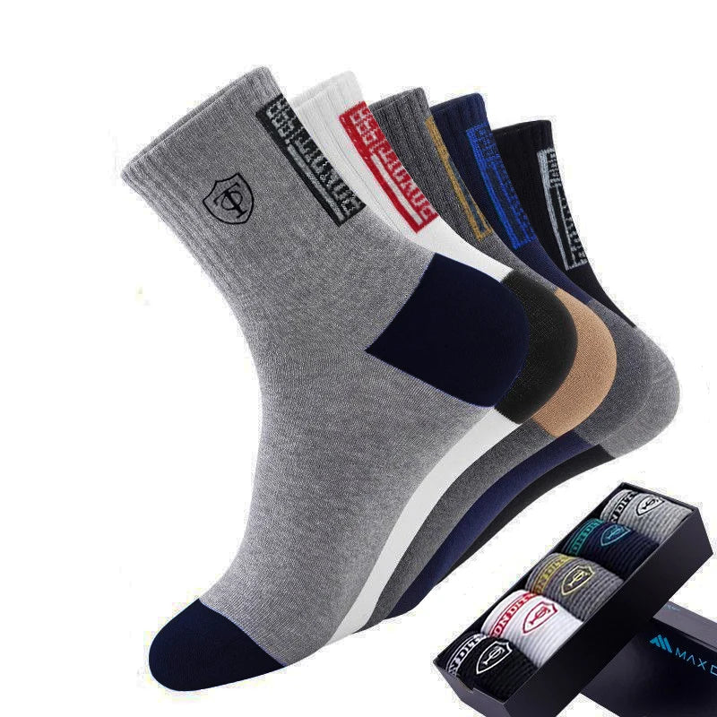 10pairs Breathable Cotton Sports Stockings Men Bamboo Fiber Autumn and Winter Men Socks Sweat Absorption Deodorant Business Sox