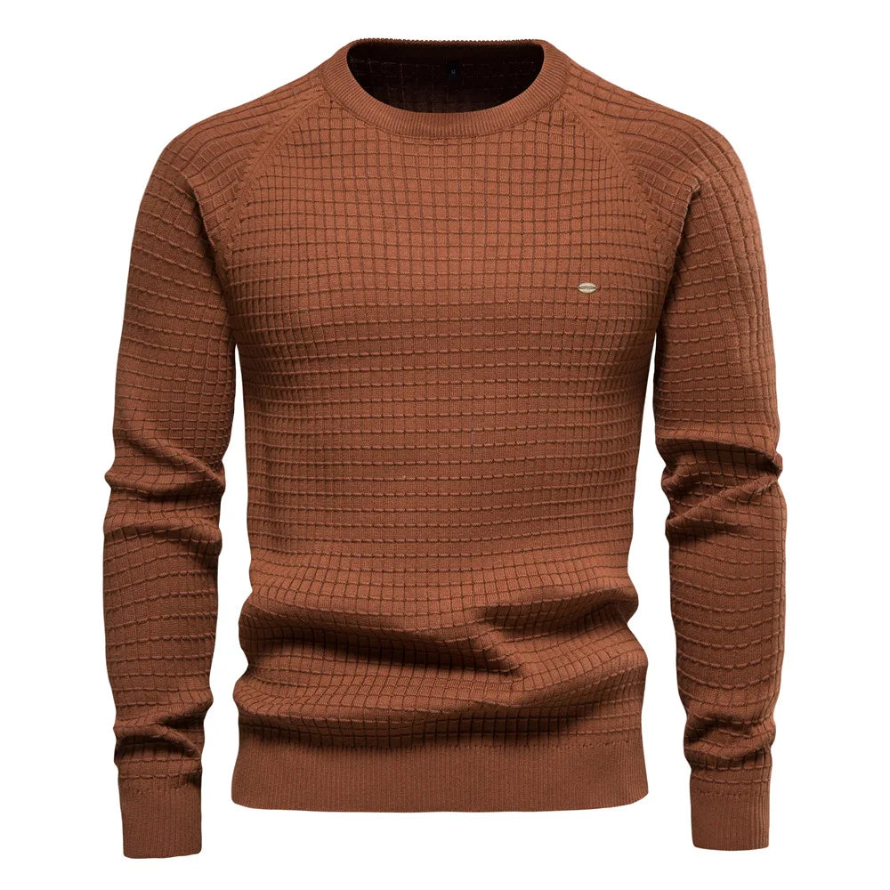 Men's Sweater Basic Solid O Neck Long Sleeve Knitted Men's Pullover Winter New Men's Warm Sweater  Men Clothing  Pullover US 2XL