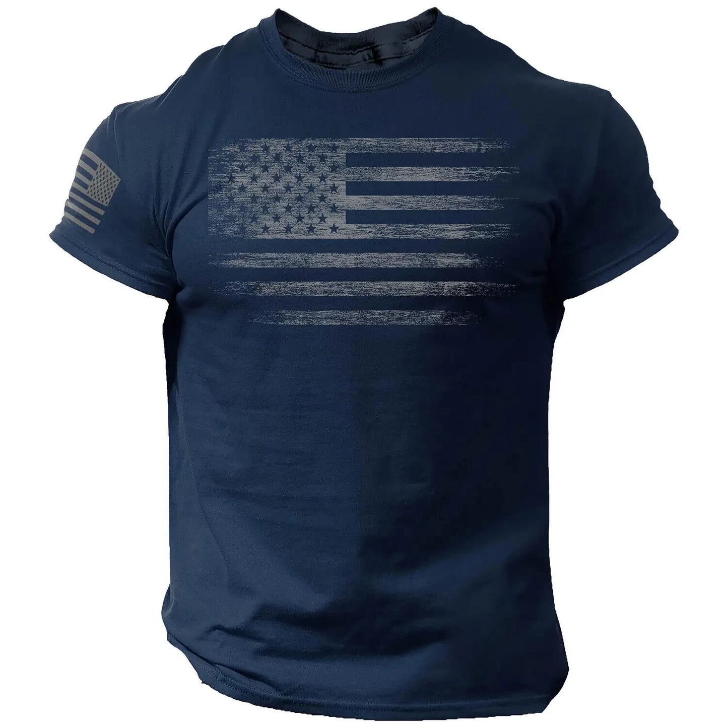 Gym Men's T-shirt 3d Print USA Flag T Shirt Oversized Casual Short-sleeved Summer Sportswear Men Clothing Tees Tops