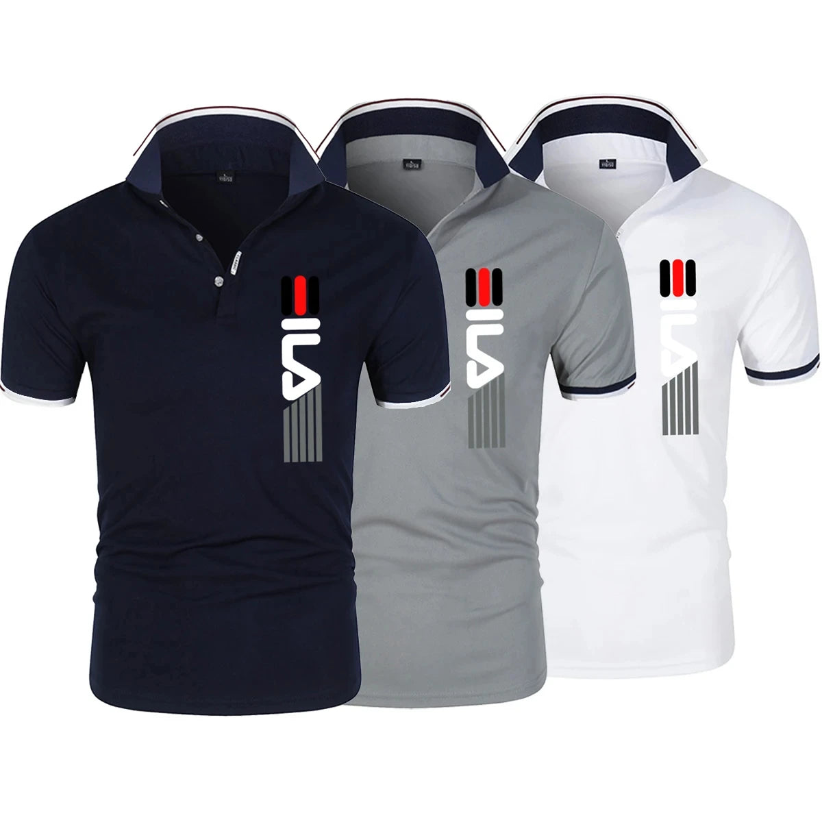 New Men's Lapel Anti-pillin Polo Shirt