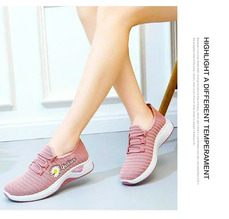 Women's Shoes Autumn New Style True Fly Weaving Old Beijing Cloth Shoes Little Daisy Women's Casual Sports Shoes Walking Shoes