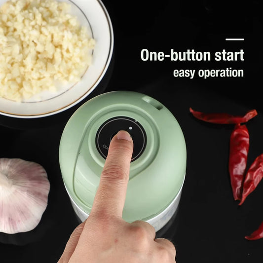 USB electric garlic grinder, mini meat grinder, 250ML blender, kitchen ginger, chili, vegetable chopper, food grinder