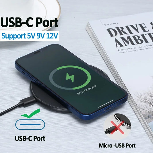 100W Fast Wireless Charger Pad For iPhone 16 - 12  X Pro Max 8 Samsung Galaxy S23 Xiaomi Wireless Charging Station Chargers