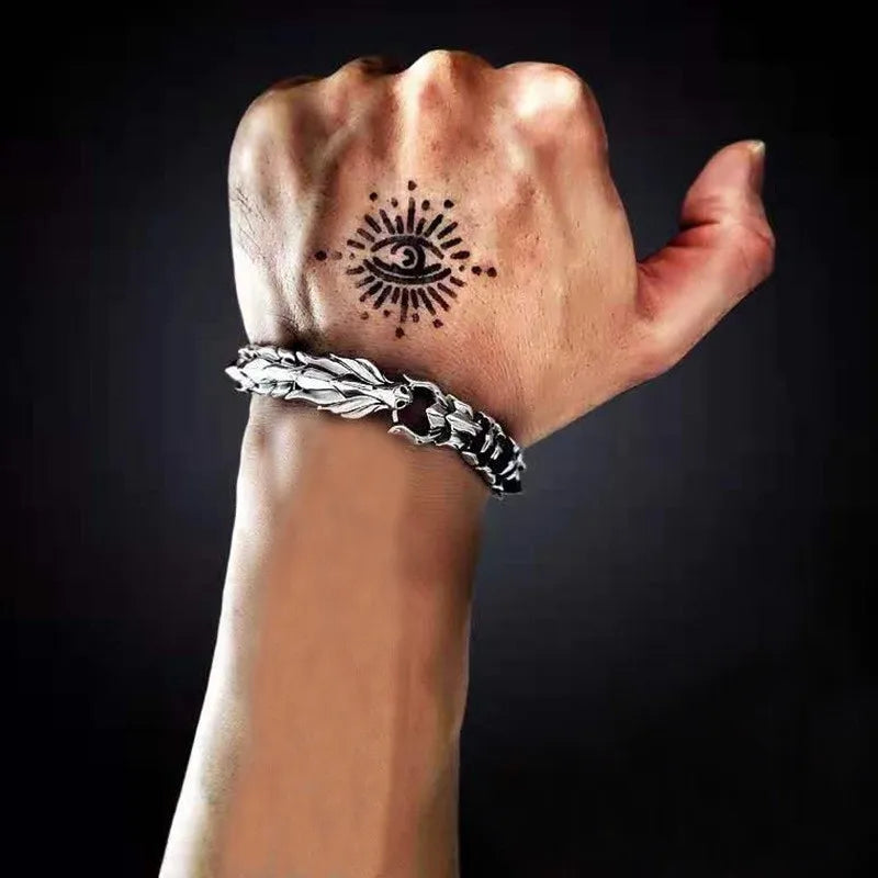 Men's Viking Domineering Dragon Vintage Punk Hiphop Bangle Bracelet Birthday Gift